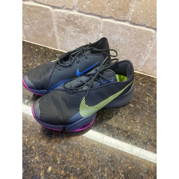 Nike Air Zoom SuperRep 2 Women’s 8.5 Black/Red Plum/Sapphire/Cyber EUC - Picture 3 of 9